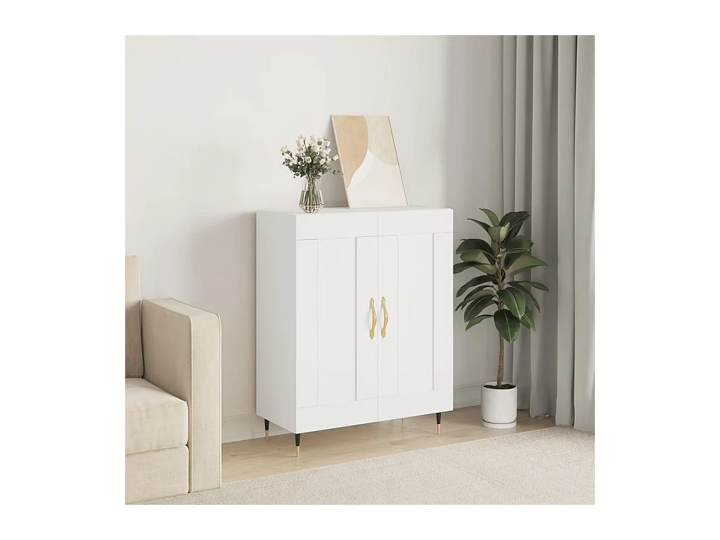 Sideboard Weiß 69,5x34x90 cm Holzwerkstoff