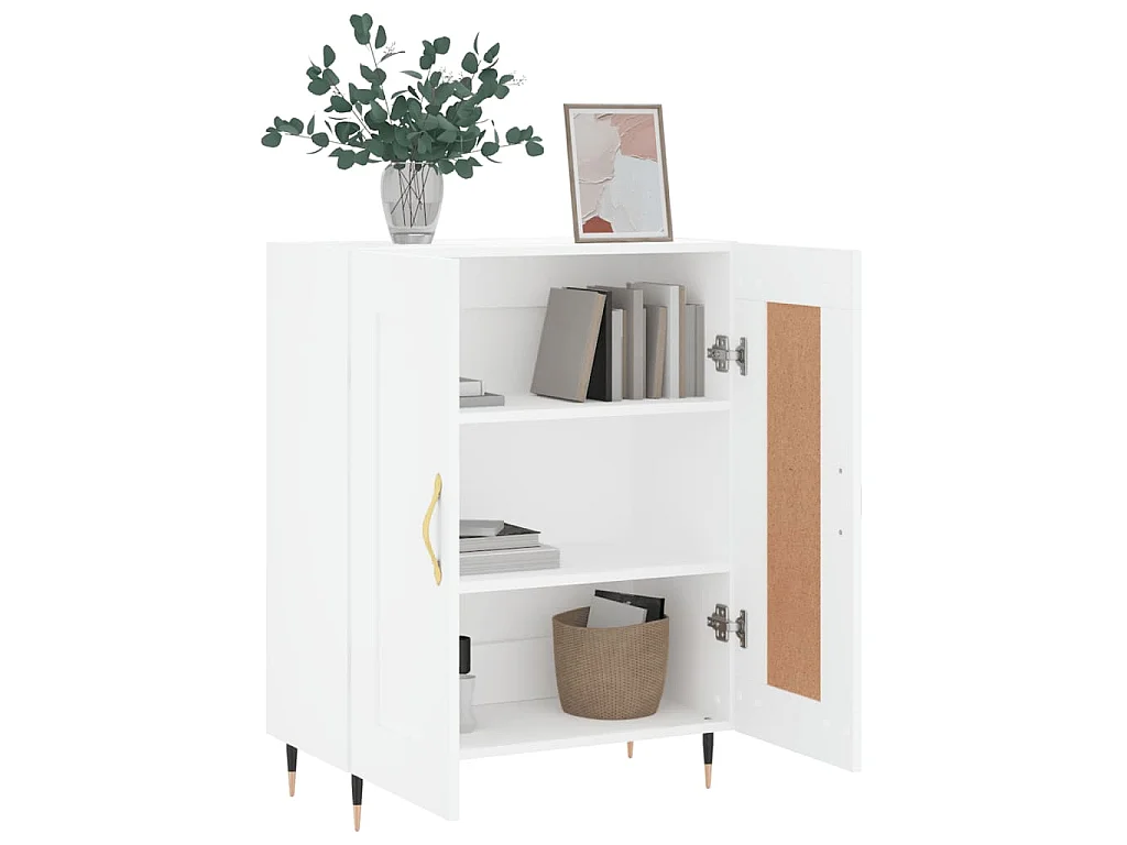 Dressoir 69,5x34x90 cm bewerkt hout wit