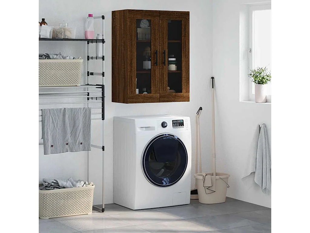 Armoire murale chêne marron 69,5x34x90 cm