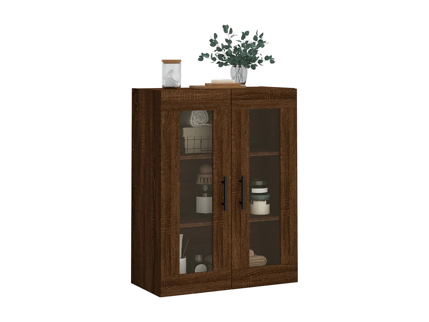 Armoire murale chêne marron 69,5x34x90 cm