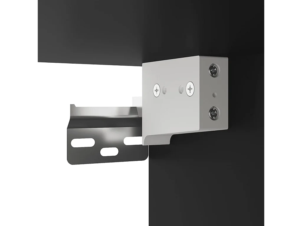 Wandschränke 2 Stk. Schwarz Holzwerkstoff