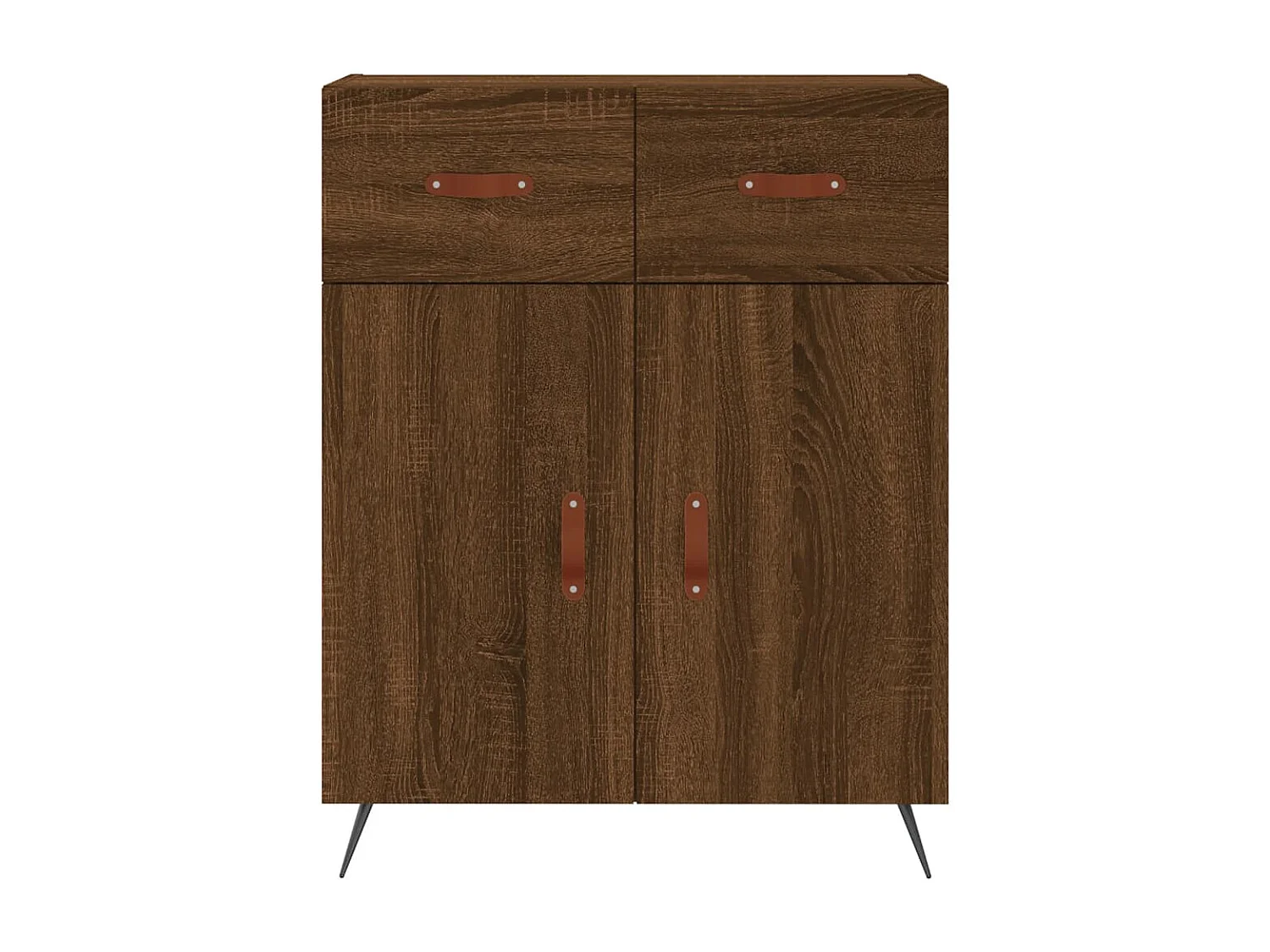 Credenza Rovere Marrone 69,5x34x180 cm in Legno Multistrato