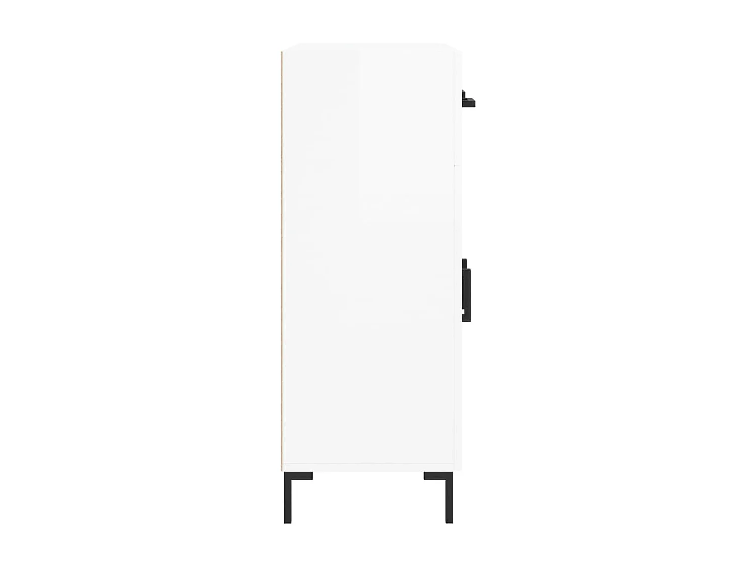 Buffet Blanc brillant 69,5x34x90 cm Bois d'ingénierie