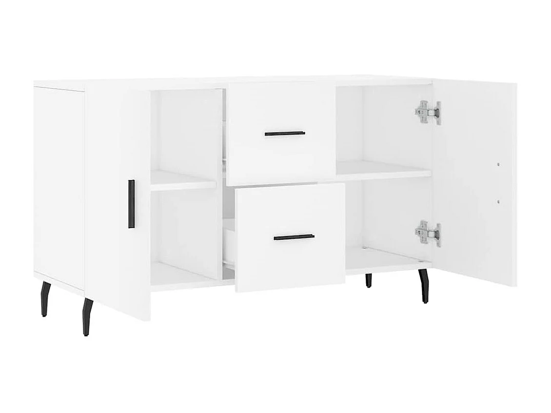 Buffet blanc 100x36x60 cm bois d'ingénierie