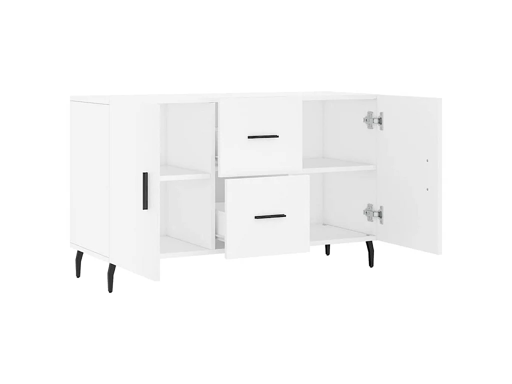 Buffet blanc 100x36x60 cm bois d'ingénierie