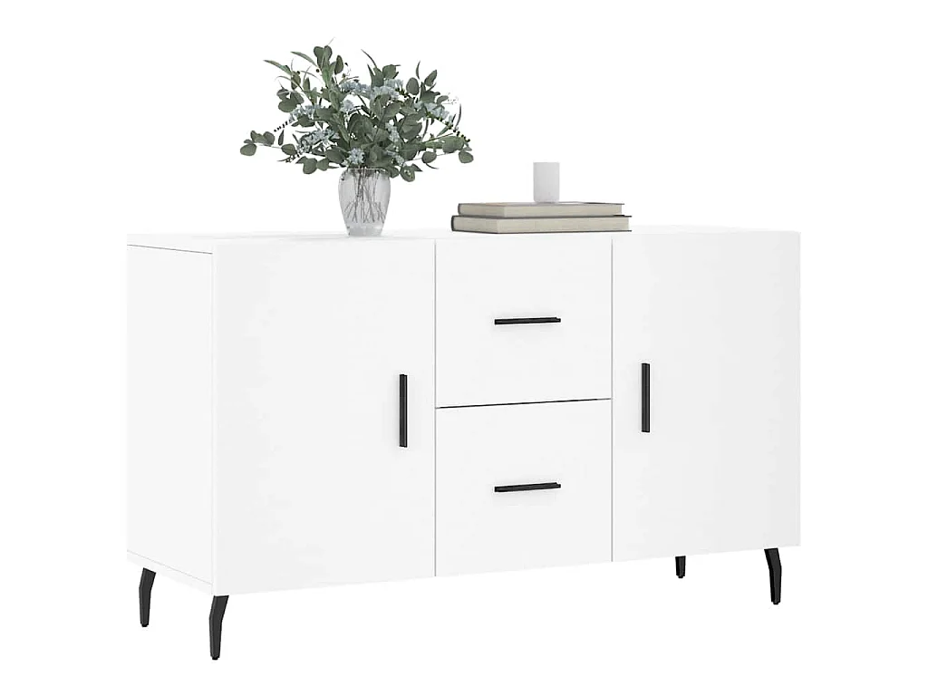 Buffet blanc 100x36x60 cm bois d'ingénierie