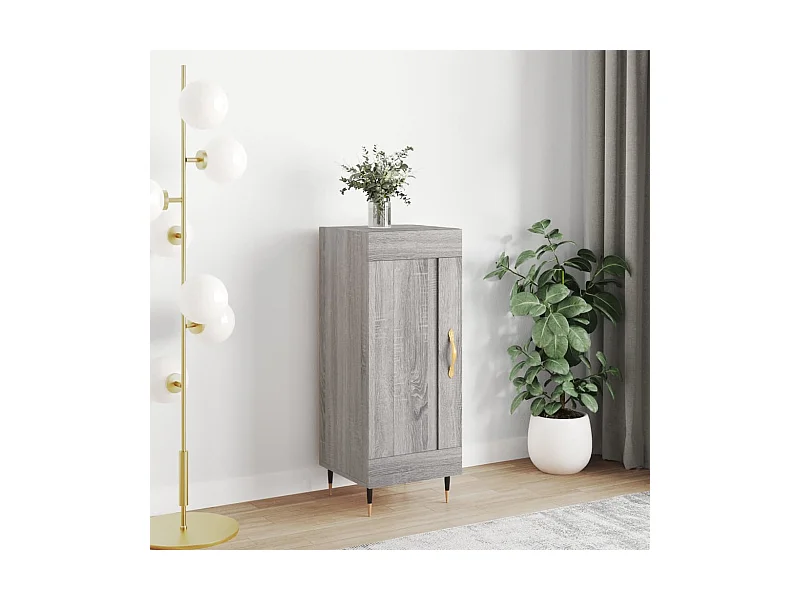 Dressoir 34,5x34x90 cm bewerkt hout grijs sonoma eikenkleurig