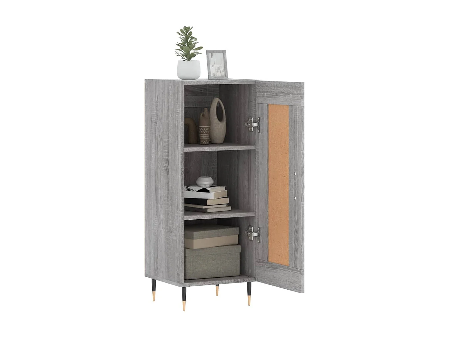 Buffet Sonoma gris 34,5x34x90 cm Bois d'ingénierie