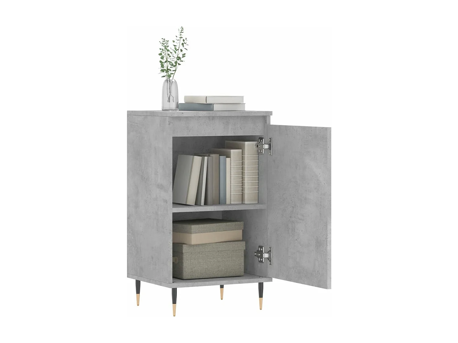 Buffet gris béton 40x35x70 cm bois d'ingénierie