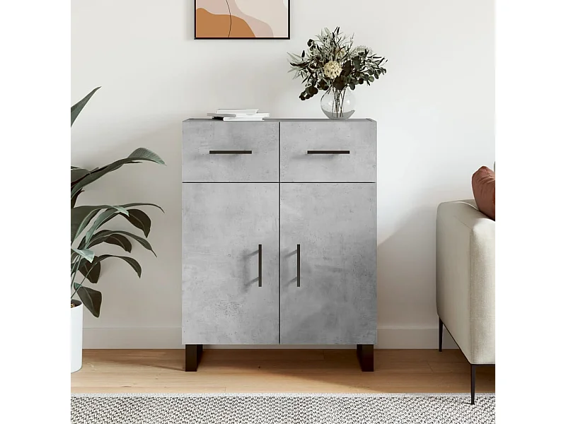 Sideboard Betongrau 69,5x34x90 cm Holzwerkstoff