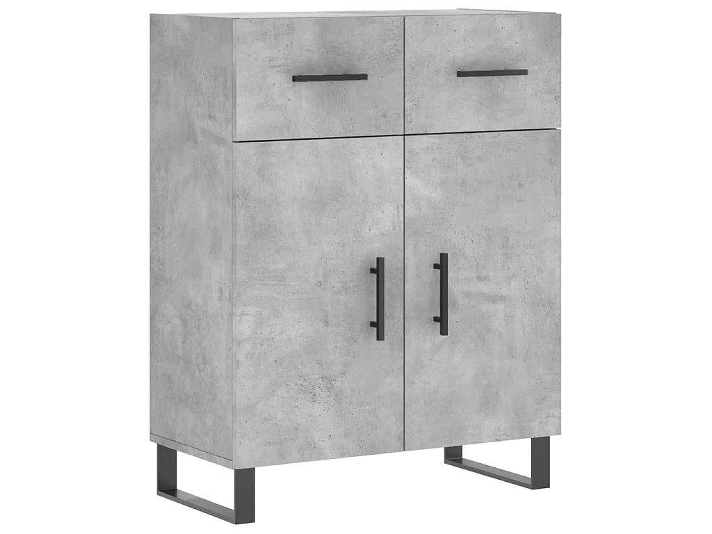 Dressoir 69,5x34x90 cm bewerkt hout betongrijs