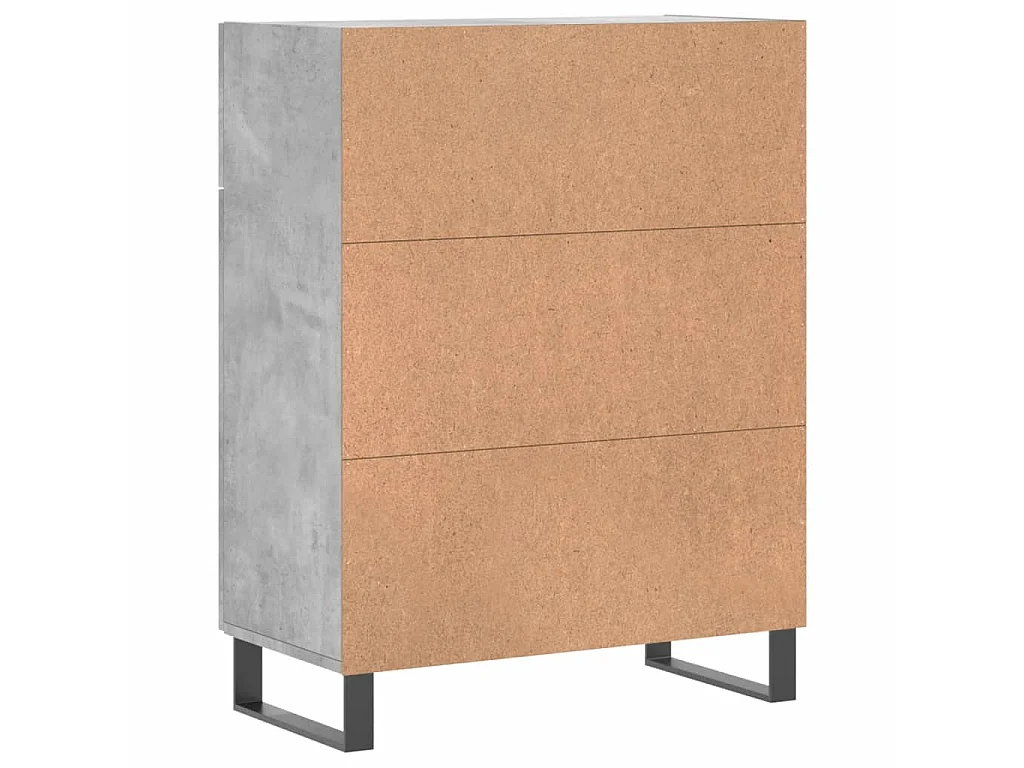 Dressoir 69,5x34x90 cm bewerkt hout betongrijs