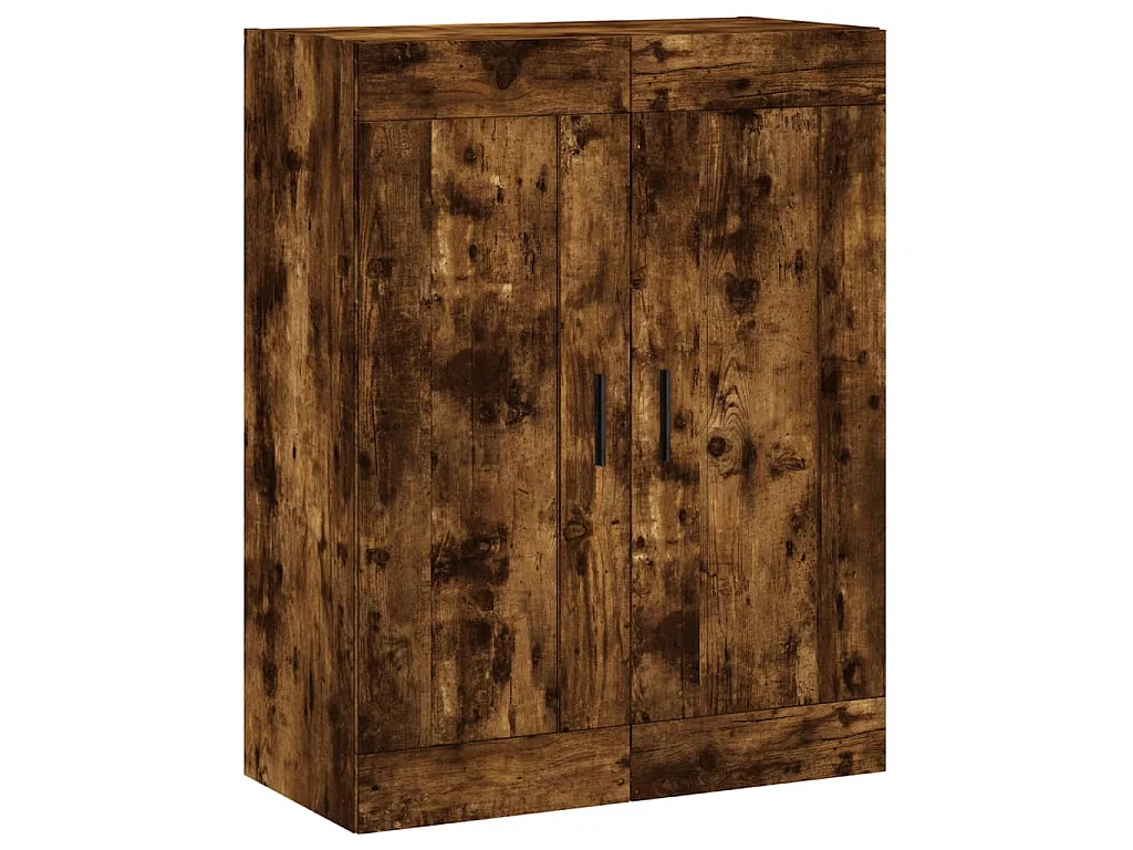 Buffet haut Chêne fumé 69,5x34x180 cm Bois d'ingénierie
