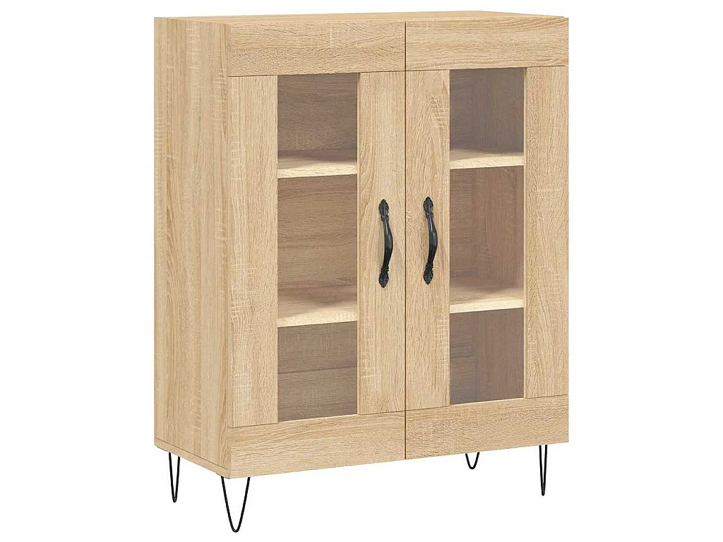 Dressoir 69,5x34x90 cm bewerkt hout sonoma eikenkleurig