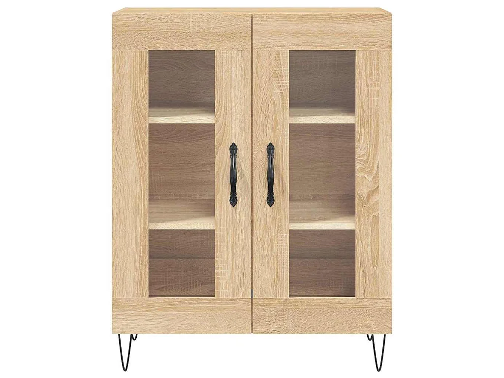 Dressoir 69,5x34x90 cm bewerkt hout sonoma eikenkleurig