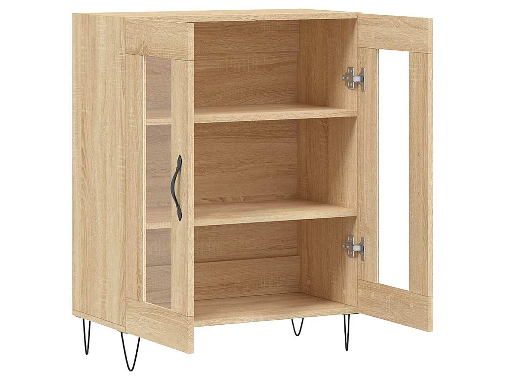 Dressoir 69,5x34x90 cm bewerkt hout sonoma eikenkleurig
