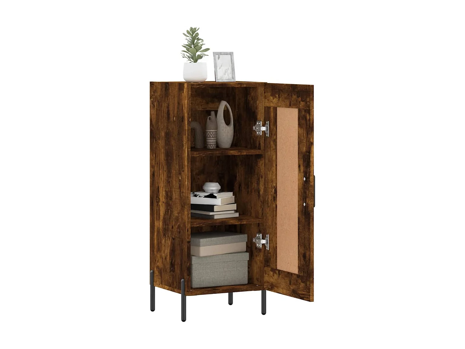 Buffet Chêne fumé 34,5x34x90 cm Bois d'ingénierie