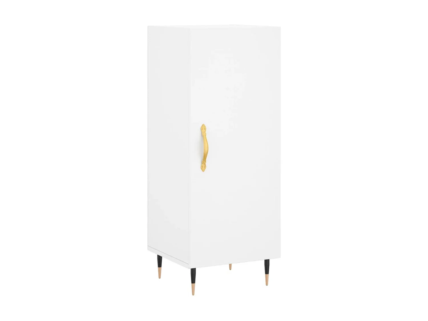 Buffet haut Blanc 34,5x34x180 cm Bois d'ingénierie