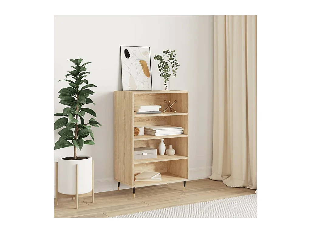 Buffet haut chêne sonoma 57x35x90 cm bois d'ingénierie
