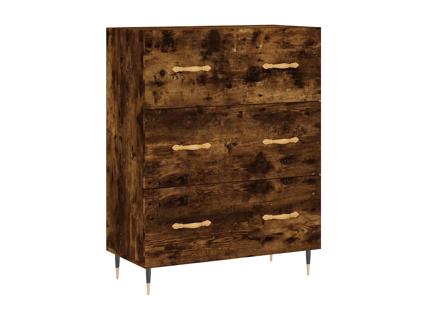 Buffet chêne fumé 69,5x34x90 cm bois d'ingénierie