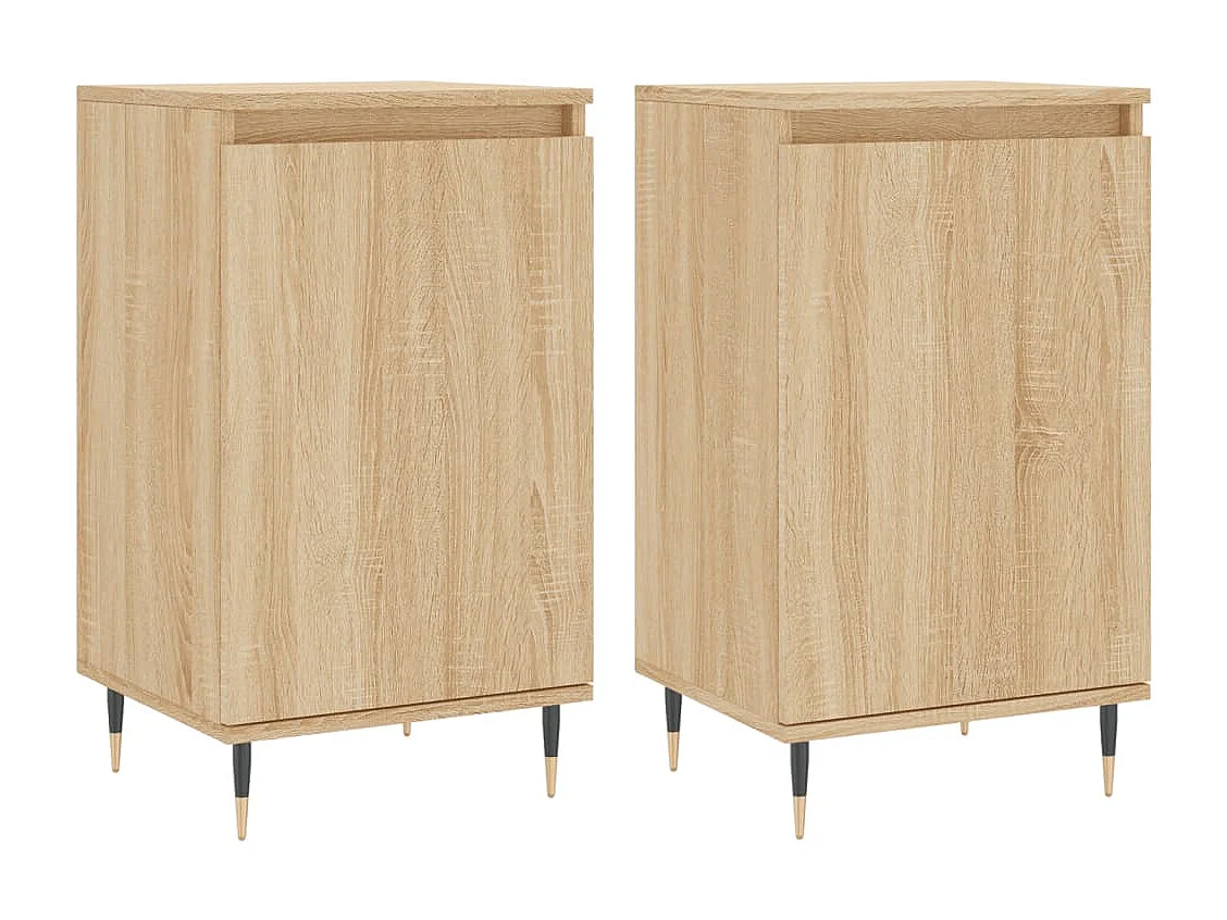 Buffets 2 pcs chêne sonoma 40x35x70 cm bois d'ingénierie