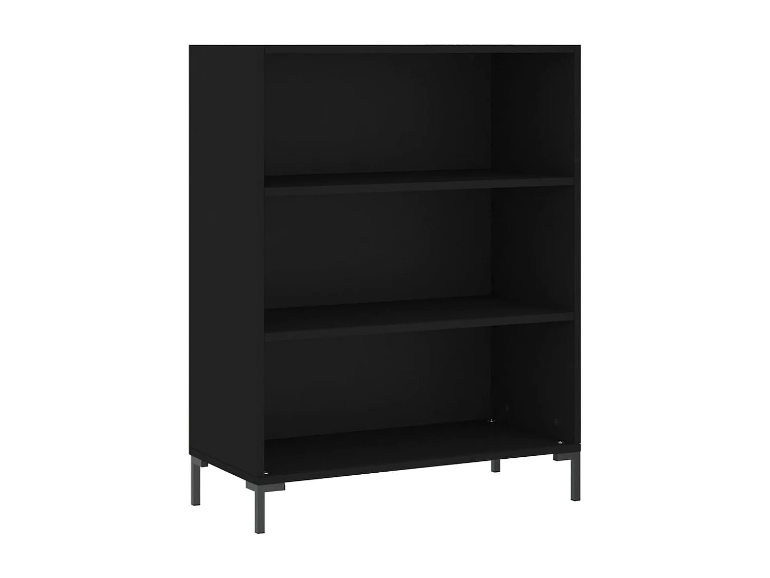 Buffet haut Noir 69,5x34x180 cm Bois d'ingénierie