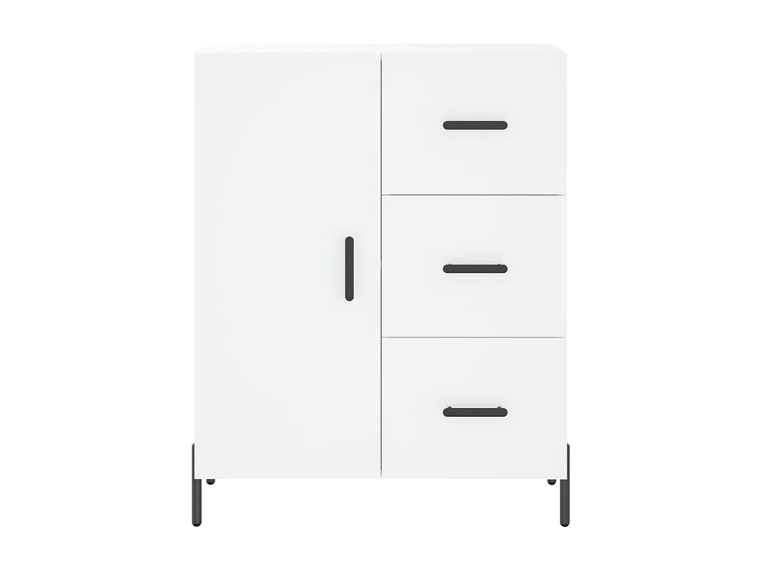 Buffet haut Blanc 69,5x34x180 cm Bois d'ingénierie