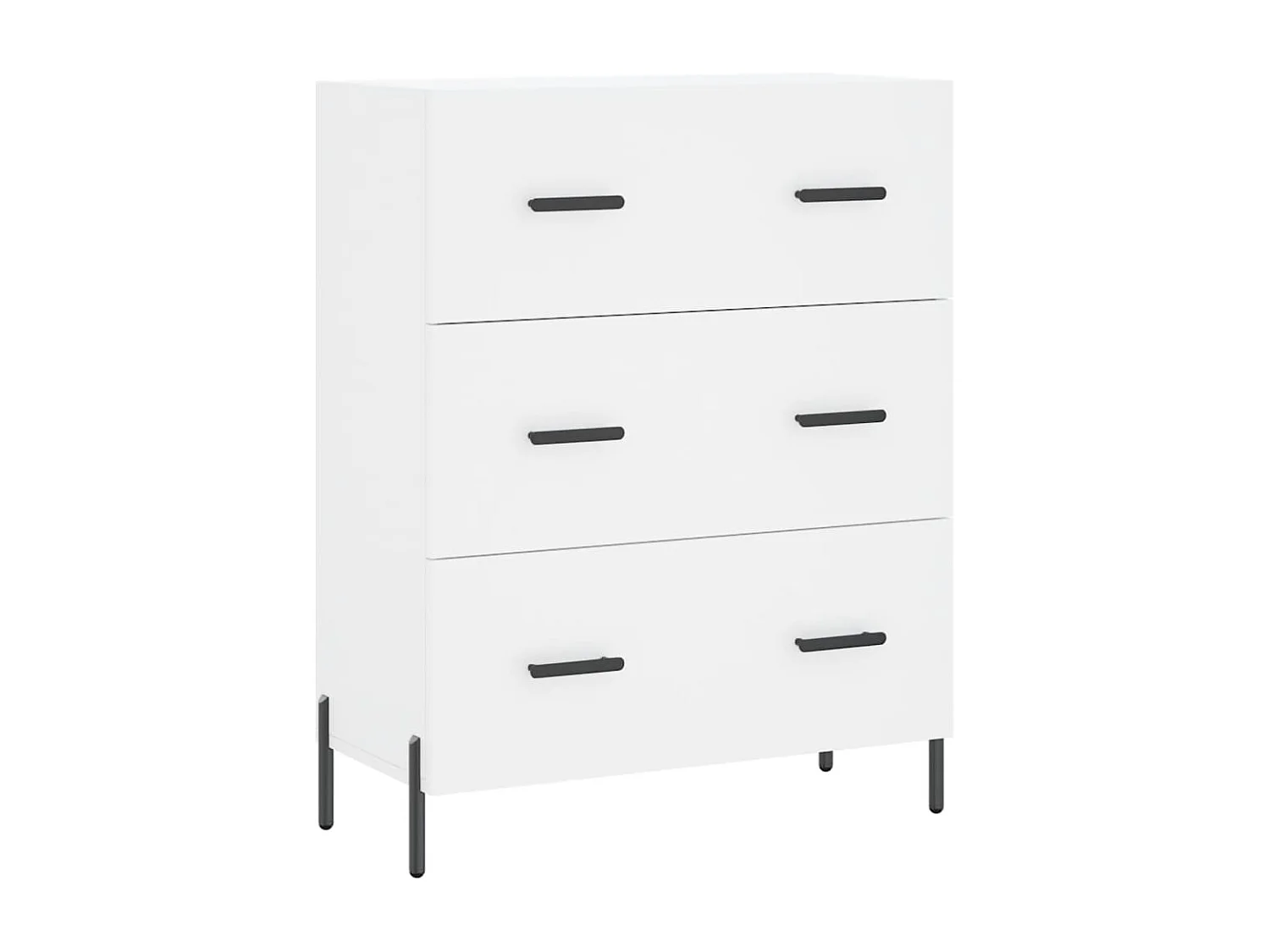 Highboard Weiß 69,5x34x180 cm Holzwerkstoff