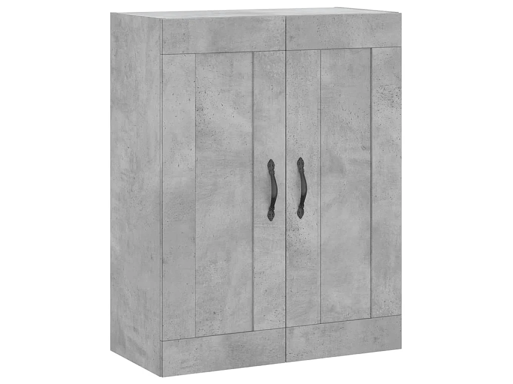 Buffet haut Gris béton 69,5x34x180 cm Bois d'ingénierie