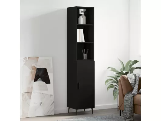 Kauf Unique Highboard Schwarz 34,5x34x180 cm Holzwerkstoff