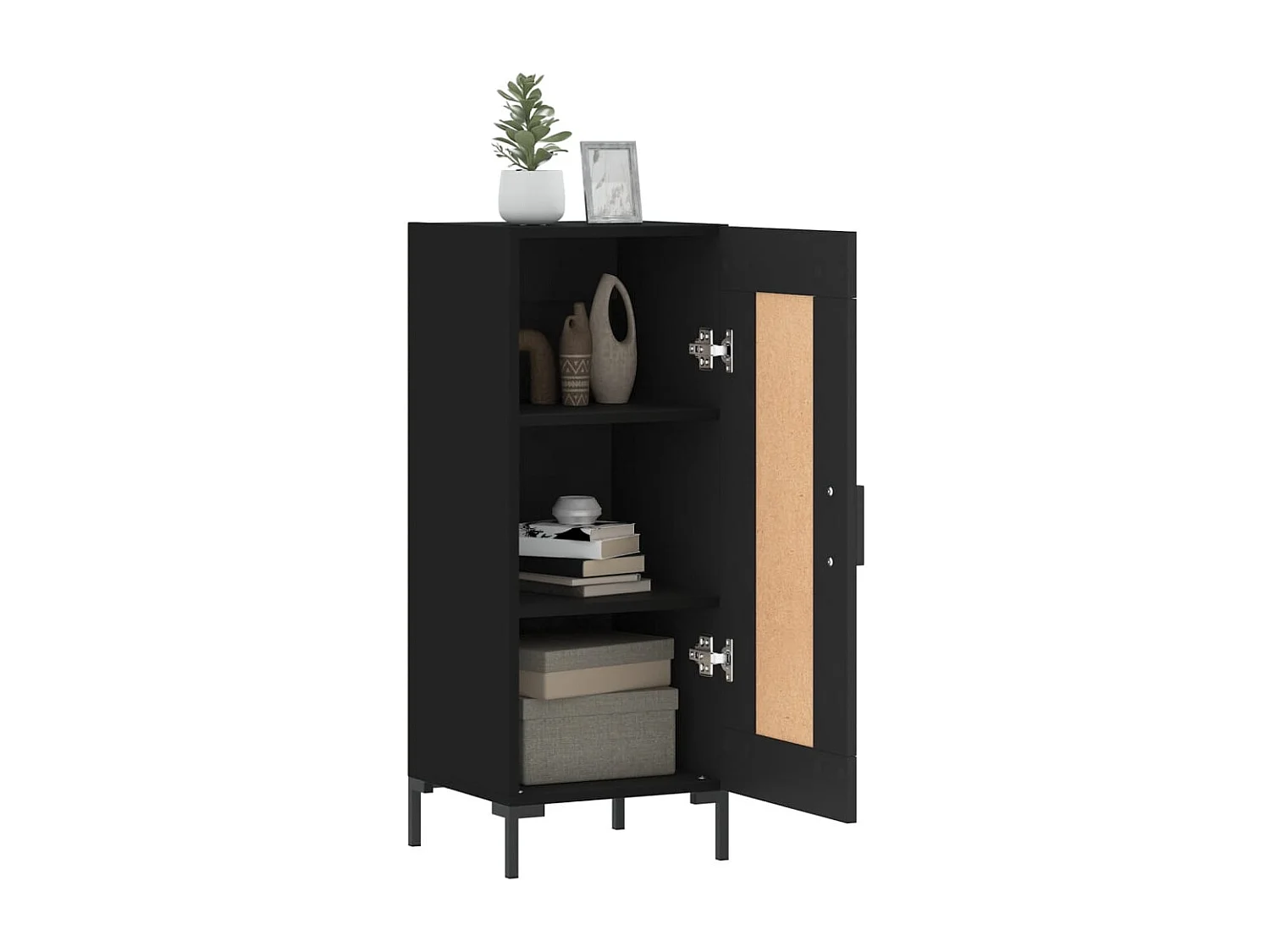 Buffet Noir 34,5x34x90 cm Bois d'ingénierie