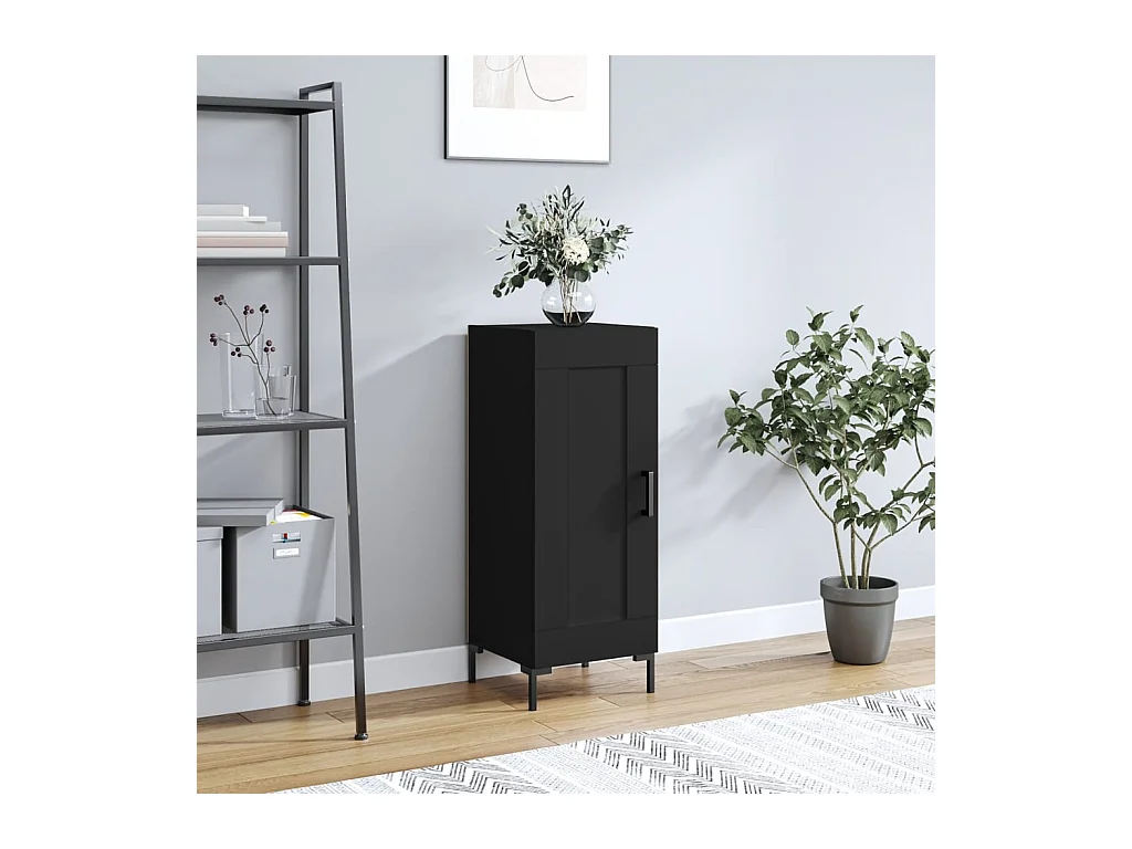 Buffet Noir 34,5x34x90 cm Bois d'ingénierie