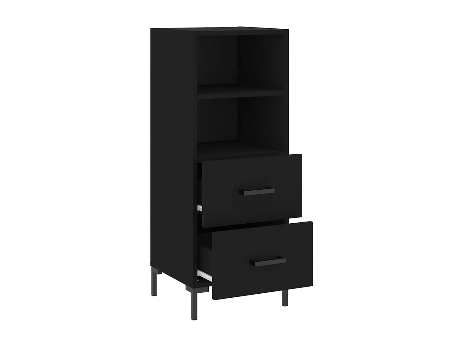 Credenza Nero 34,5x34x90 cm in Legno Multistrato
