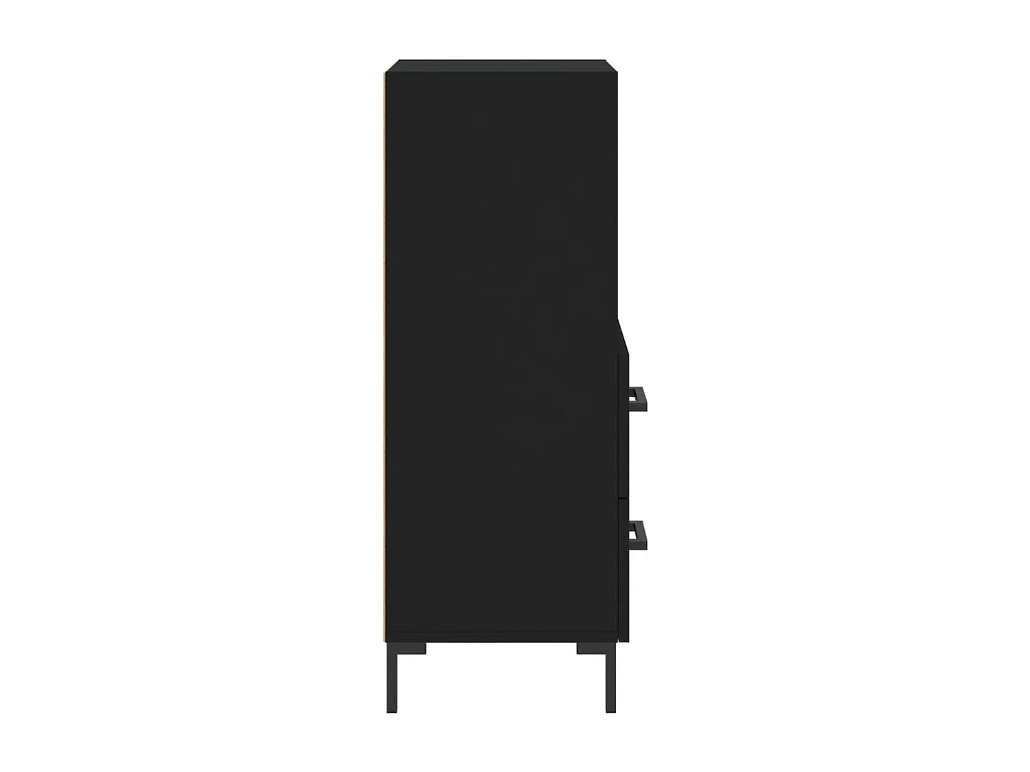 Credenza Nero 34,5x34x90 cm in Legno Multistrato