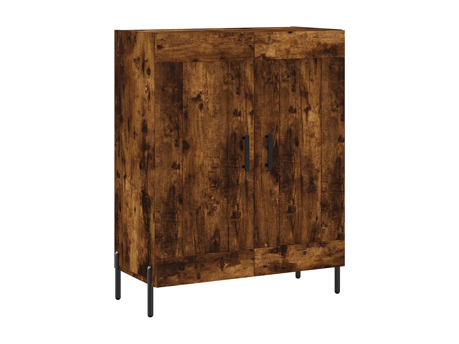 Buffet haut Chêne fumé 69,5x34x180 cm Bois d'ingénierie