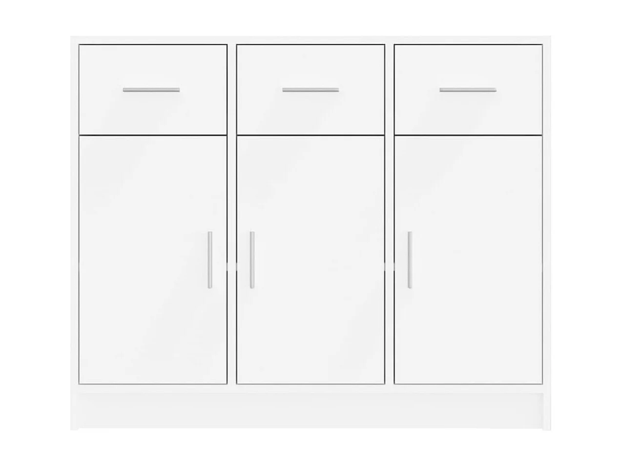 Sideboard Weiß 91 x 28 x 75 cm Holzwerkstoff