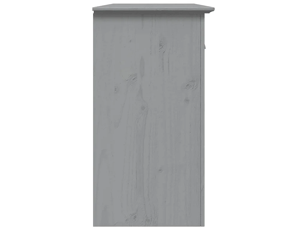 Credenza BODO 115,5x44x80 cm in Legno Massello di Pino Grigio
