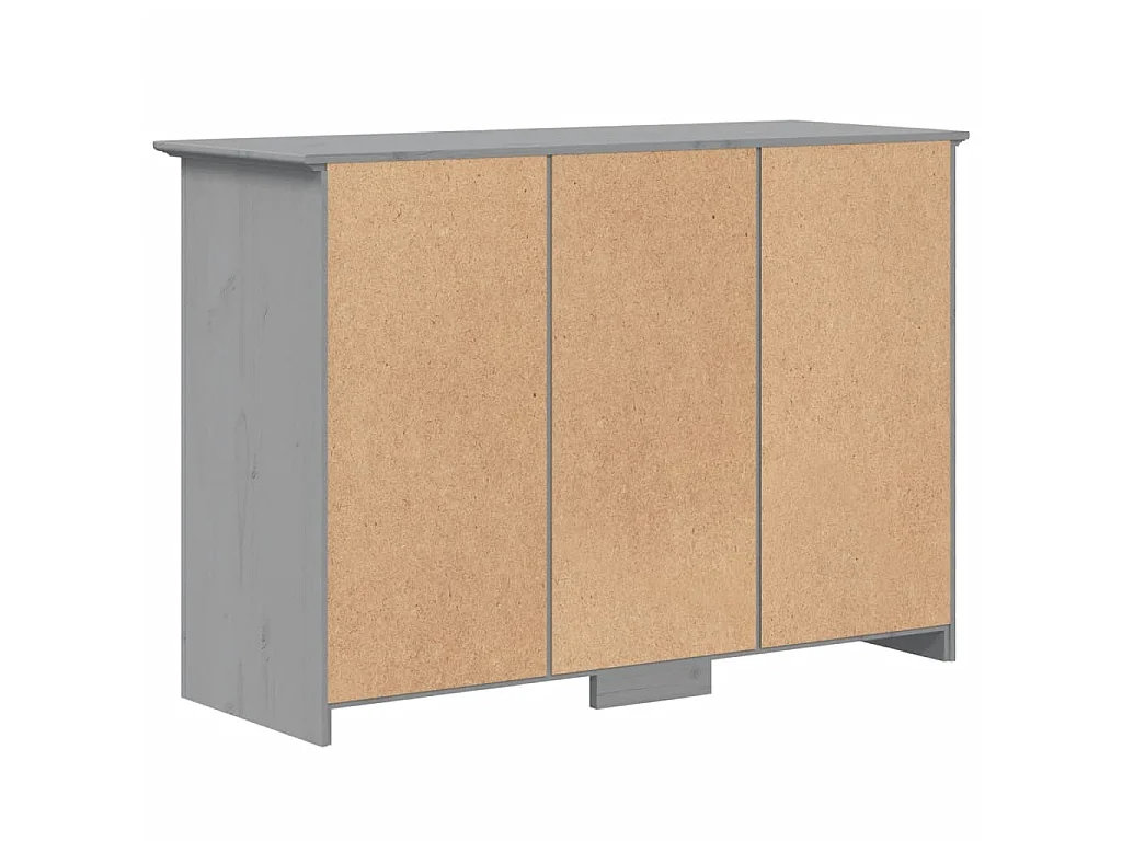 Credenza BODO 115,5x44x80 cm in Legno Massello di Pino Grigio