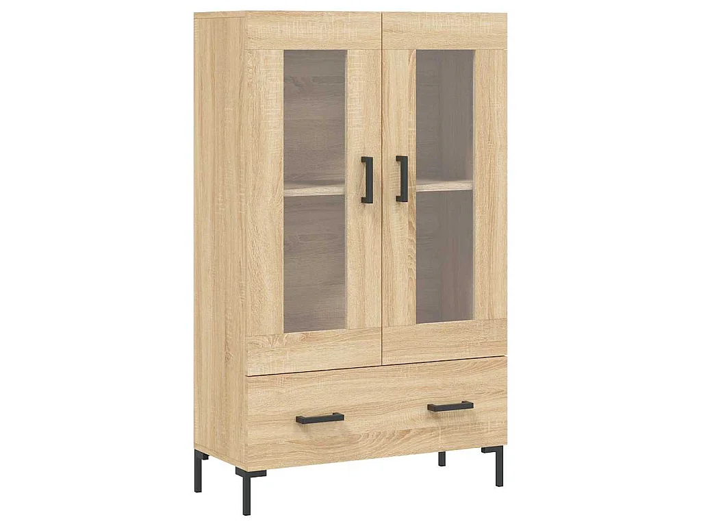 Buffet haut chêne sonoma 69,5x31x115 cm bois d'ingénierie