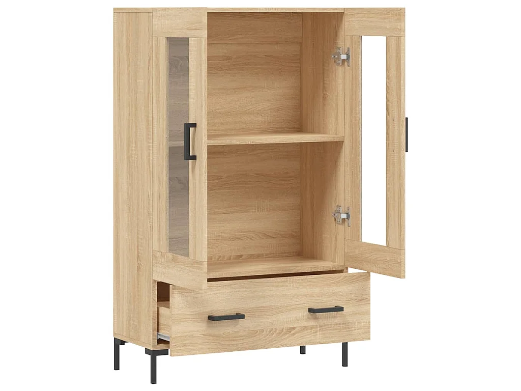 Buffet haut chêne sonoma 69,5x31x115 cm bois d'ingénierie