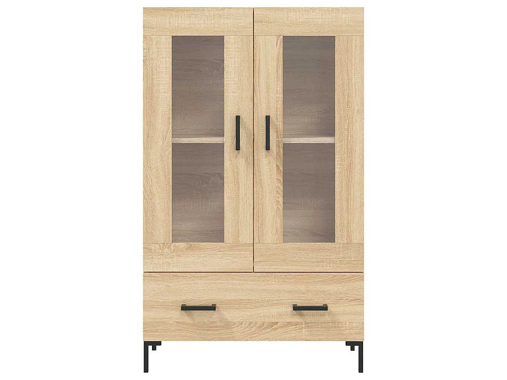 Buffet haut chêne sonoma 69,5x31x115 cm bois d'ingénierie