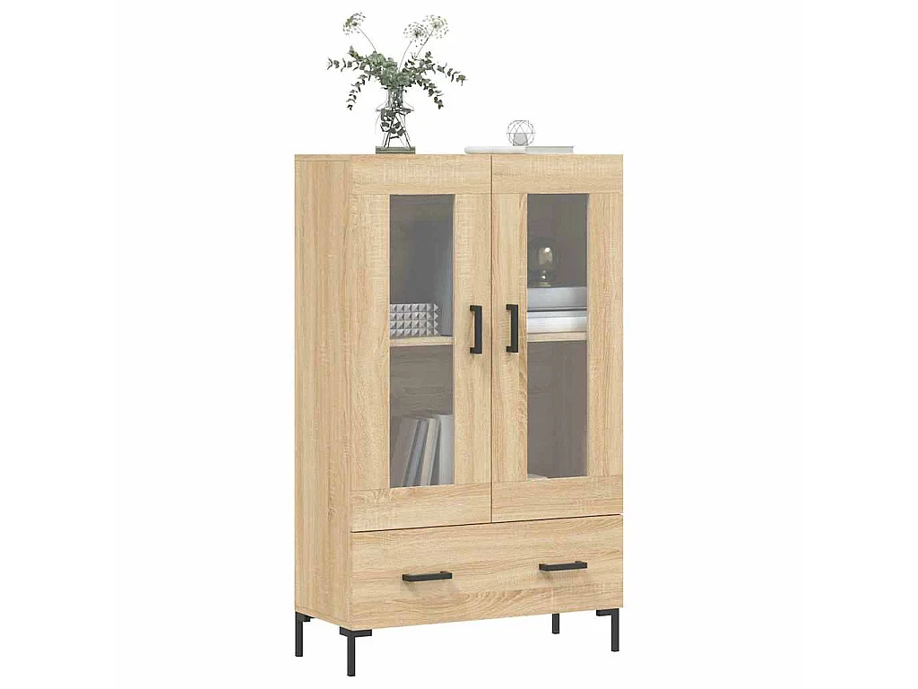 Hoge kast 69,5x31x115 cm bewerkt hout sonoma eikenkleurig