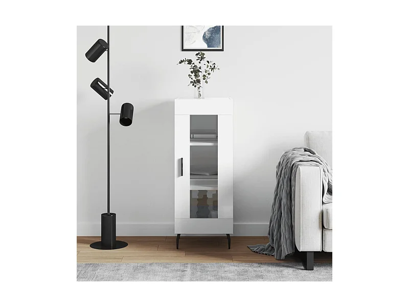 Aparador 34,5x34x90 cm madeira processada branco brilhante