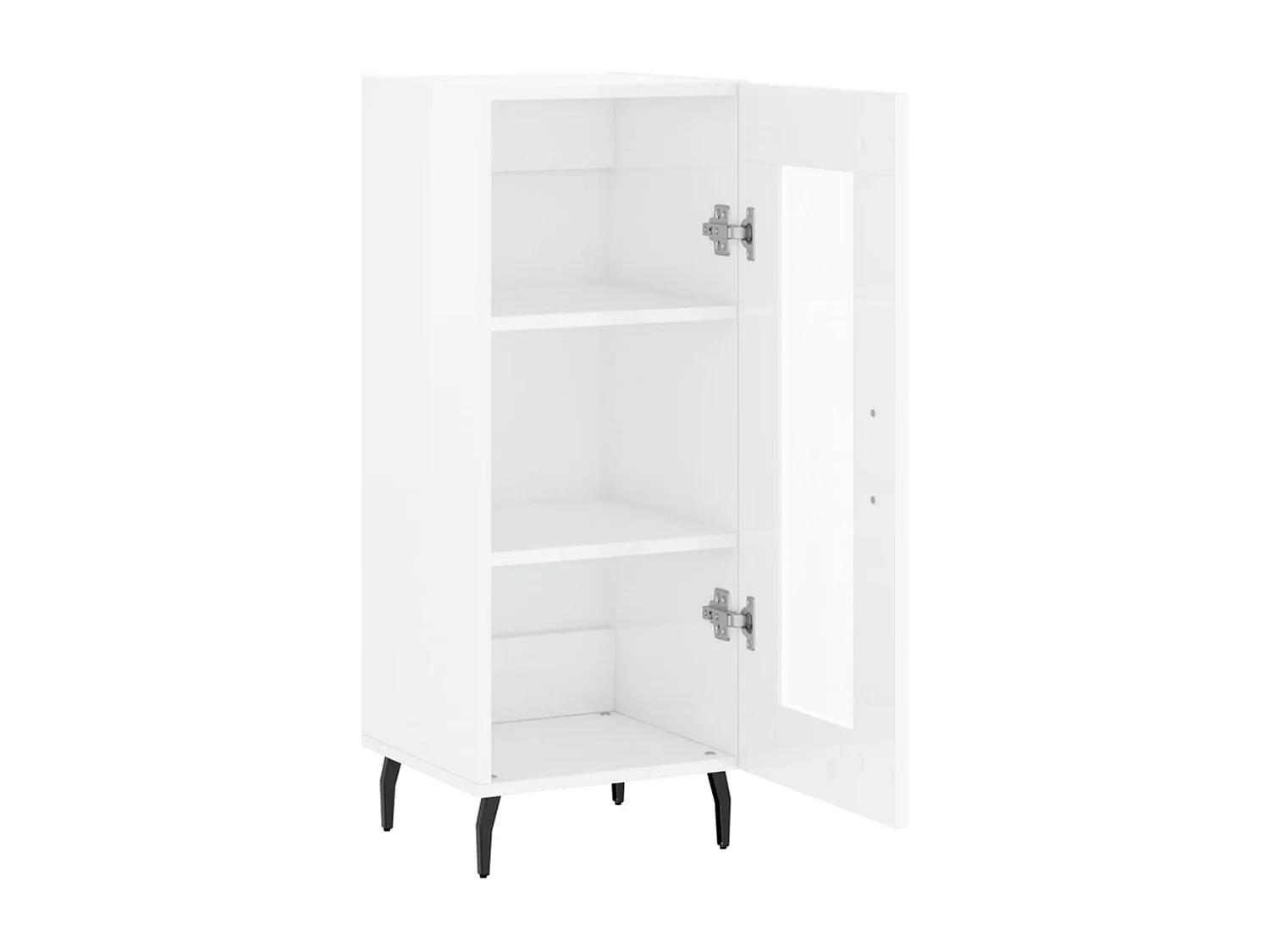 Sideboard Hochglanz-Weiß 34,5x34x90 cm Holzwerkstoff