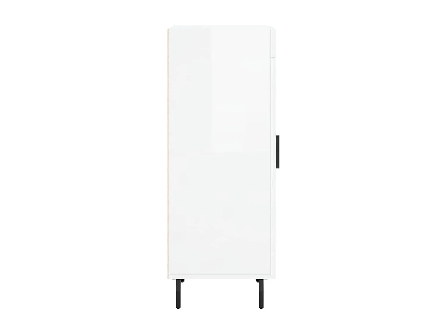 Sideboard Hochglanz-Weiß 34,5x34x90 cm Holzwerkstoff