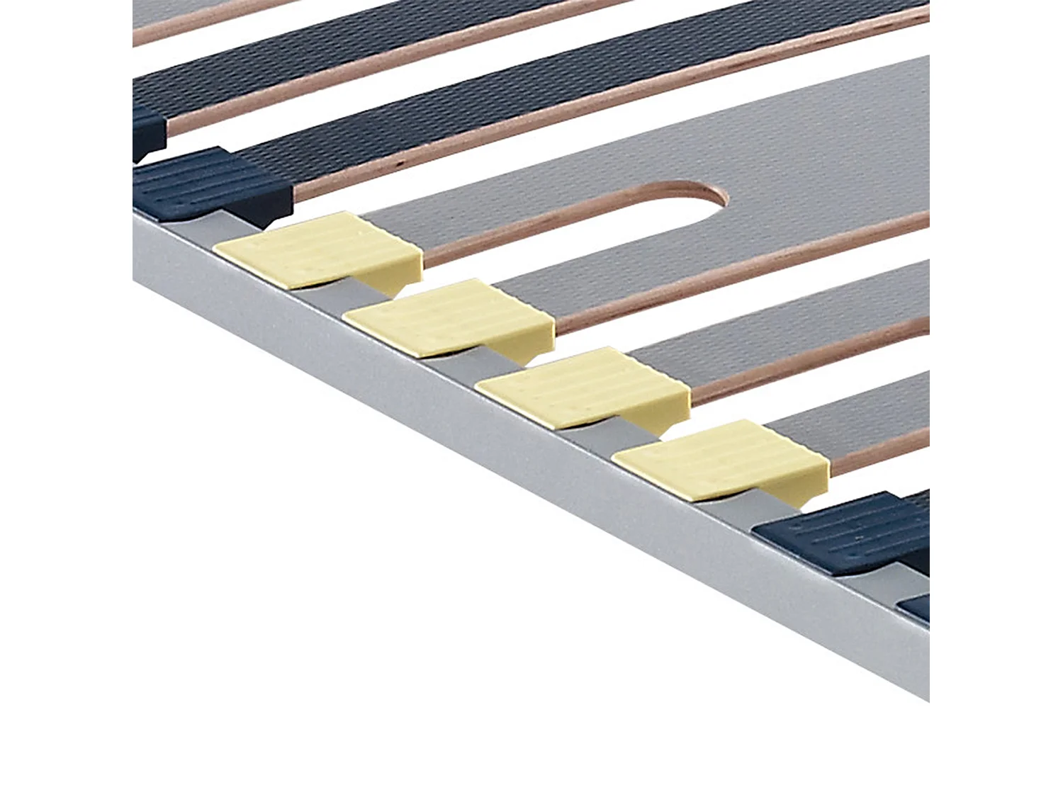 MERINOS Cadre a lattes 2x80x200 cm 5 zones soutien - Metal gris anthracite