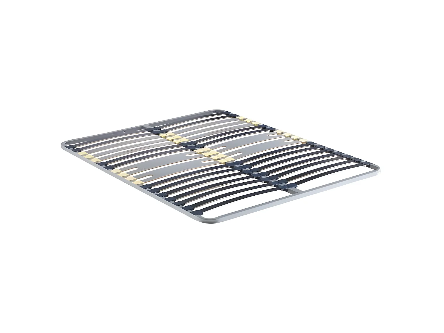 MERINOS Cadre a lattes 2x80x200 cm 5 zones soutien - Metal gris anthracite