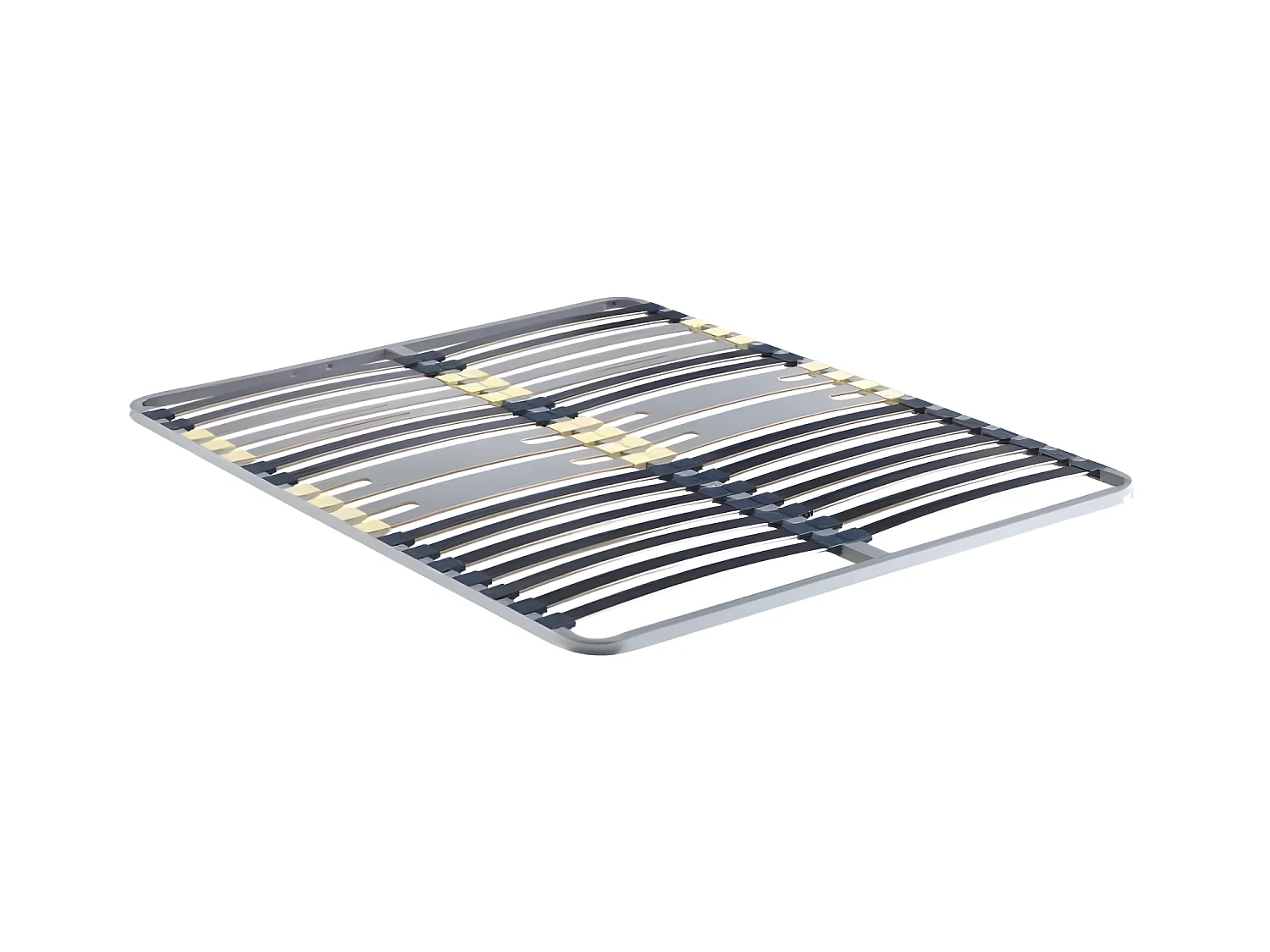 MERINOS Cadre a lattes 2x80x200 cm 5 zones soutien - Metal gris anthracite