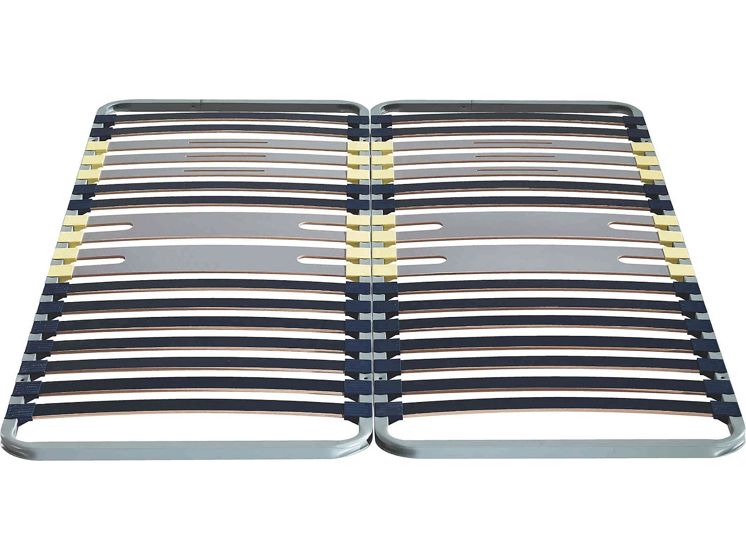 MERINOS Cadre a lattes 2x80x200 cm 5 zones soutien - Metal gris anthracite