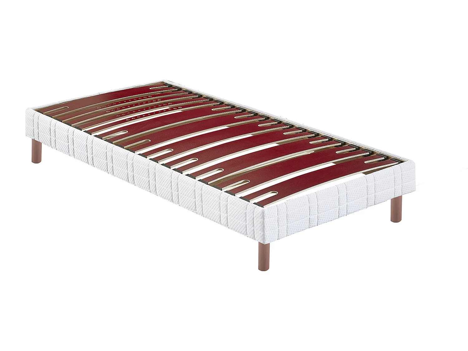 Sommier Bultex confort morphologique bi-lattes 14 cm + pieds 160x200